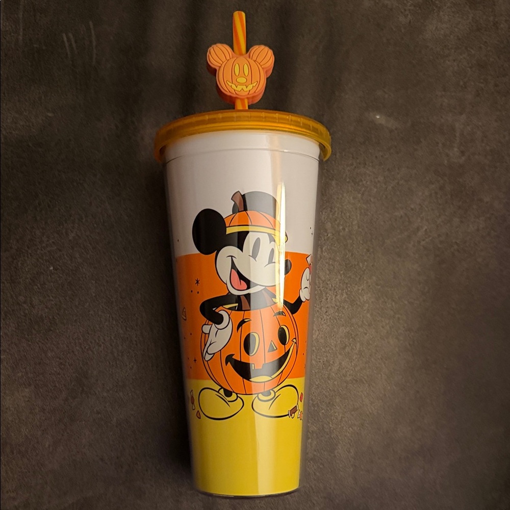 Disney Mickey Mouse Halloween Water Bottle - Orange and Yellow